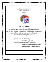 Đề cương Điều tra thành phần sâu hại và ảnh hưởng của một số yếu tố ngoại cảnh đến tỷ lệ và mức độ hại của rệp sáp trên cây cà phê chè tại Xã Phỏng Lái, Huyện Thuận Châu, Tỉnh Sơn La