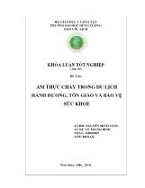Đề tài Ẩm thực chay trong du lịch hành hương, tôn giáo và bảo vệ sức khỏe
