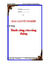 Đề tài : Bánh răng côn răng thẳng