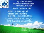 Đề tài : Cách đếm số lượng vi sinh vật trực tiếp bằng buồng đếm