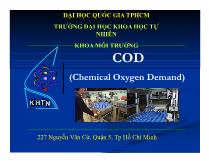 Đề tài COD (Chemical Oxygen Demand)