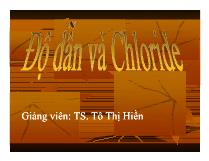 Đề tài Độ dẫn và Chloride