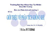 Đề tài Giới thiệu về phân tích không khí