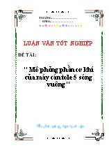 Đề tài : Mô phỏng phần cơ khí của máy cán tole 5 sóng vuông