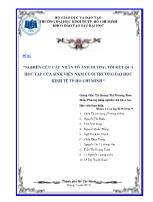 Đề tài Nghiên cứu các nhân tố ảnh hưởng tới kết quả học tập của sinh viên năm cuối trường đại học kinh tế TP.Hồ Chí Minh