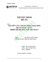 Đề tài Nghiên cứu trang phục dạo phố độ tuổi 18 – 25 và thiết kế bộ sưu tập “du mục”