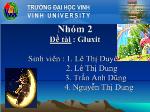 Đề tài Nhóm 2 : Gluxit