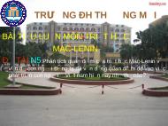 Đề tài Phân tích quan điểm của triết học Mac-Lenin về vấn đề con người. Đảng ta đã vận dụng quan điểm đó vào việc phát triển con người ở Việt Nam hiện nay như thế nào?