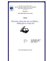 Đề tài Phép biện chứng duy tâm của Hêghen – Những giá trị và hạn chế