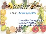 Đề tài : Sự sản sinh etylen