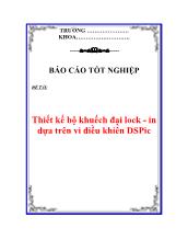 Đề tài Thiết kế bộ khuếch đại lock - In dựa trên vi điều khiển DSPic