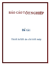 Đề tài Thiết kế đồ án chi tiết máy