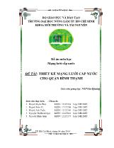 Đề tài: Thiết kế mạng lưới cấp nước cho quận Bình Thạnh