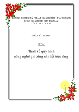 Đề tài Thiết kế quy trình công nghệ gia công chi tiết trục răng