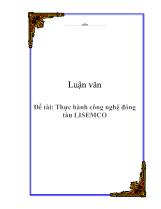 Đề tài : Thực hành công nghệ đóng tàu LISEMCO