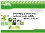 Đề tài Thực trạng ô nhiễm môi trường ở nước ta hiện nay, nguyên nhân và giải pháp