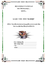 Đề tài : Tìm hiểu tình hình sử dụng đất canh tác tại xã Hòa Sơn huyện Krông Bông tỉnh Đắk Lắk
