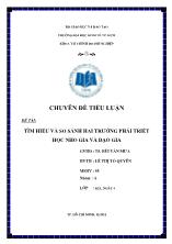 Đề tài Tìm hiểu và so sánh hai trường phái triết học nho gia và đạo gia