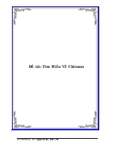 Đề tài: Tìm hiểu về Chitosan