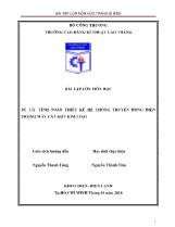 Đề tài Tính toán thiết kế hệ thống truyền động điện trong máy cắt gọt kim loại