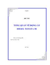 Đề tài Tổng quan về động cơ diesel toyota 3B