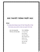 Đề tài Tư tưởng biện chứng tro ng triết học Trung Hoa cổ đại. Ảnh hưởng của nó đến tư duy của người Việt Nam