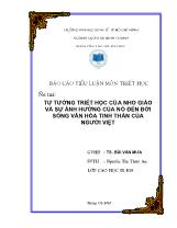Đề tài Tư tưởng triết học của nho giáo và sự ảnh hưởng của nó đến đời sống văn hóa tinh thần của người Việt (4)