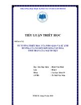 Đề tài Tư tưởng triết học của nho giáo và sự ảnh hưởng của nó đến đời sống văn hóa tinh thần của người Việt (2)