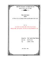 Đề tài Vai trò của nhân viên công tác xã hội trong việc giải quyết vấn đề của người khuyết tật