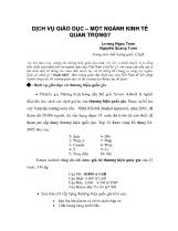 Dịch vụ giáo dục – một ngành kinh tế quan trọng?