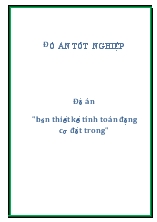 Đồ án Bản thiết kế tính toán động cơ đốt trong