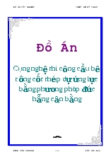 Đồ án Công nghệ thi công cầu bê tông cốt thép dự ứng lực bằng phương pháp đúc hẫng cân bằng