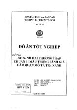 Đồ án So sánh hai phương pháp chuẩn bị mẫu trong đánh giá cảm quan mô tả trà xanh