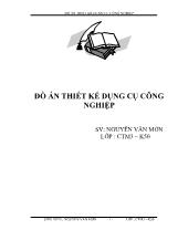 Đồ án Thiết kế dụng cụ công nghiệp