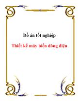 Đồ án Tốt nghiệp Thiết kế máy biến dòng điện