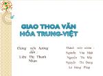 Giao thoa văn hóa Trung-Việt