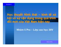 Học thuyết Hình thái –kinh tế xã hội và sự vận dụng trong quá trình đổi mới của Việt Nam hiện nay