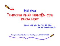 Hội thảo Phương pháp nghiên cứu khoa học