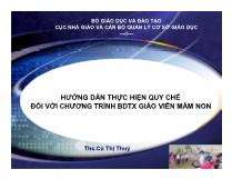 Hướng dẫn thực hiện quy chế đối với chương trình bồi dưỡng thường xuyên giáo viên mầm non