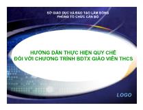 Hướng dẫn thực hiện quy chế đối với chương trình bồi dưỡng thường xuyên giáo viên THCS