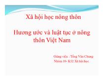 Hương ước và luật tục ở nông thôn Việt Nam