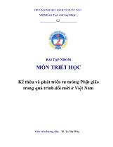 Kế thừa và phát triển tư tưởng Phật giáo trong quá trình đổi mới ở Việt Nam
