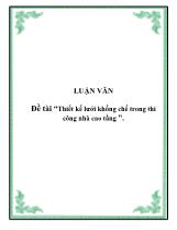 Luận văn Thiết kế lưới khống chế trong thi công nhà cao tầng