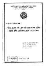 Luận văn Tổng quan tài liệu về quy trình công nghệ sản xuất sữa đặc có đường