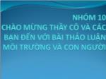 Môi trường và con người