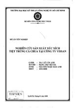 Nghiên cứu sản xuất xúc xích tiệt trùng cà chua tại công ty Vissan