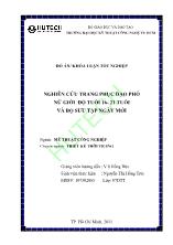 Nghiên cứu trang phục dạo phố nữ giới độ tuổi 16- 21 tuổi và bộ sưu tập ngày mới