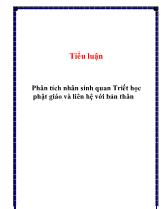 Phân tích nhân sinh quan Triết học phật giáo và liên hệ với bản thân