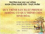 Quy trình sản xuất phomai (không có quá trình chín sinh hóa)