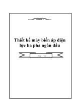 Thiết kế máy biến áp điện lực ba pha ngân dầu
